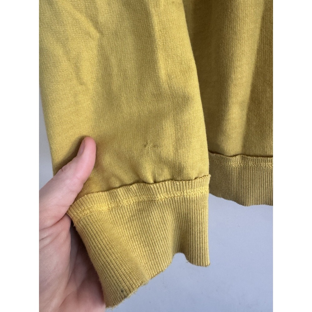 Boho Embroidered Raw Sweatshirt Sundance Xs Mustard Bright Colorful Detailed - Picture 4 of 6